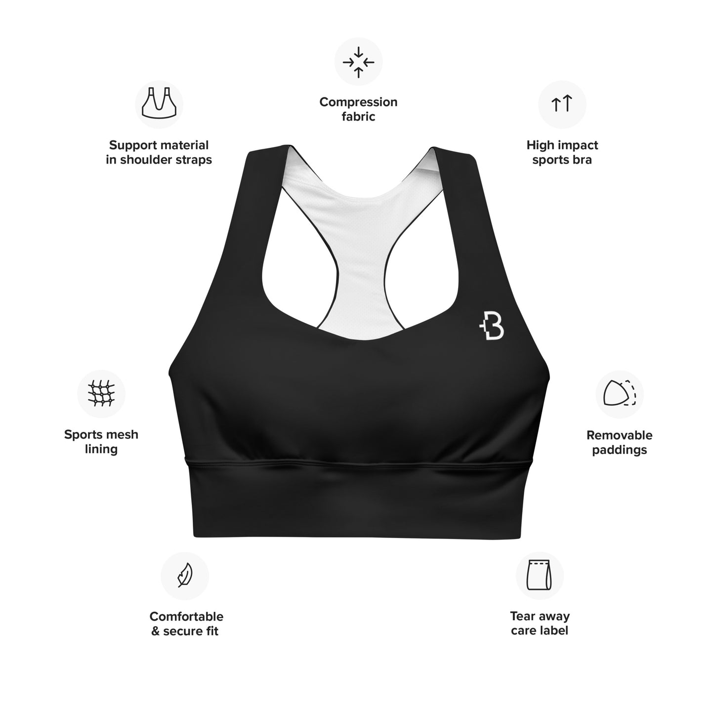 Just +B Longline Sports Bra