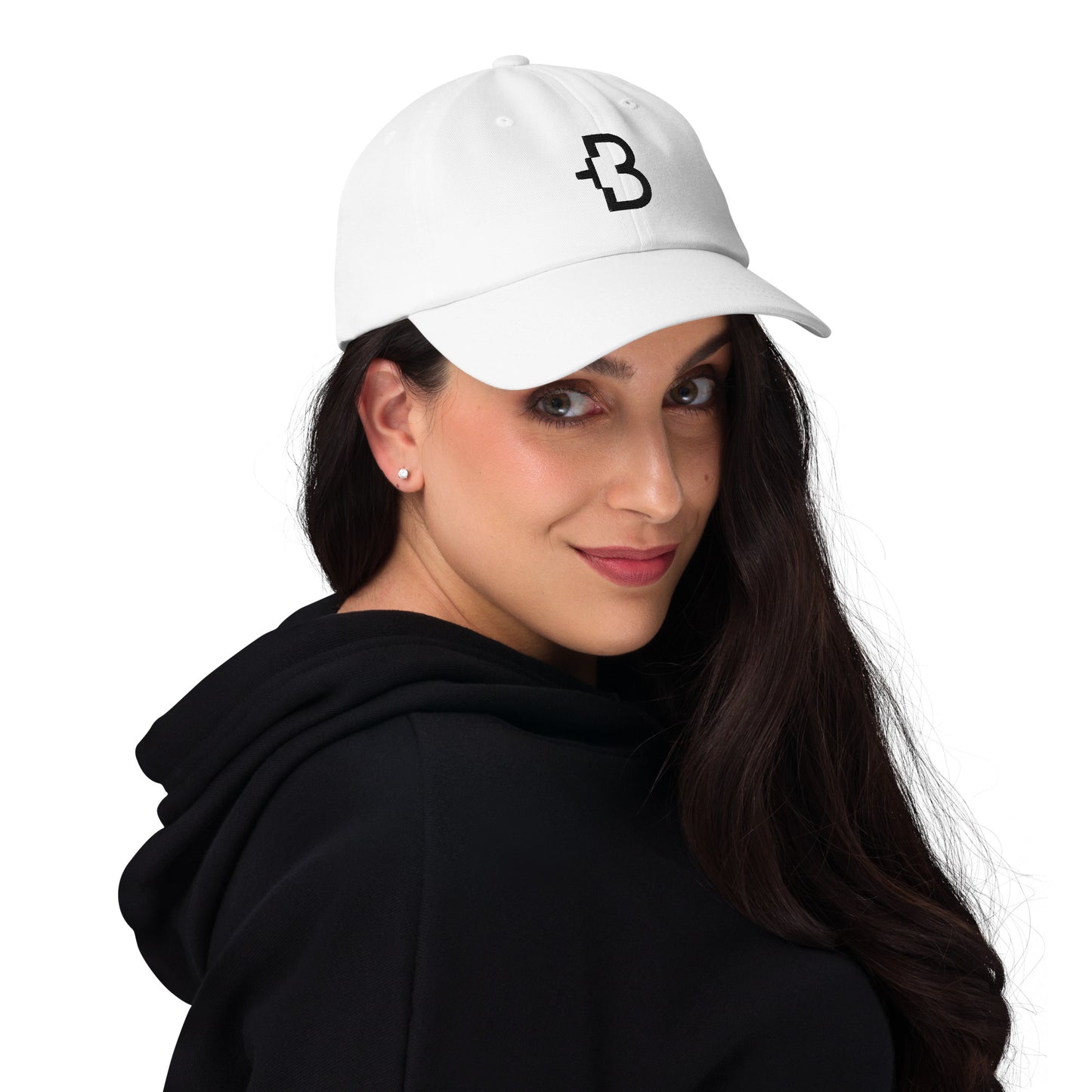 Just +B Black Line Hat White