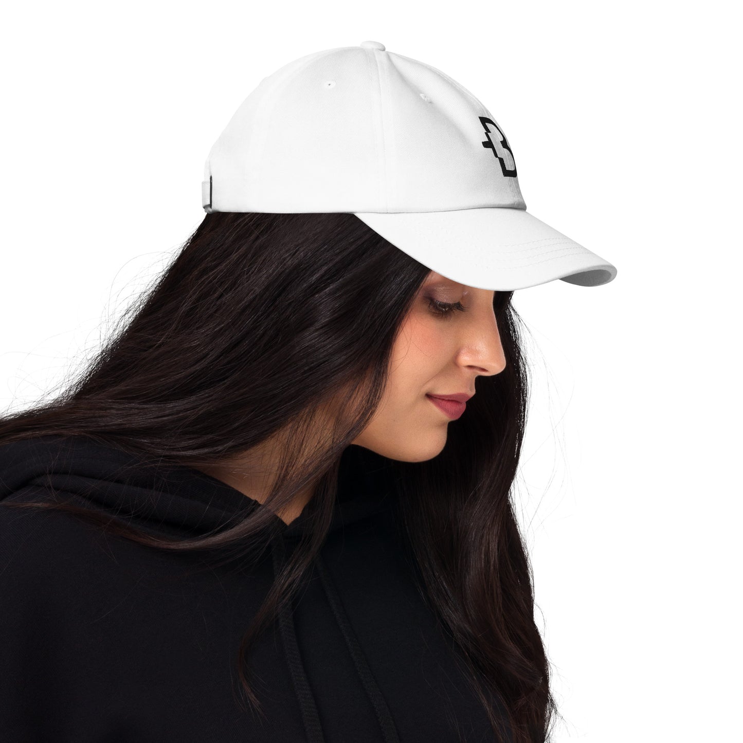 Just +B Black Line Hat White